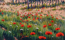 Load image into Gallery viewer, Tuscany painting by Roberto Gai &quot;Flowering in the vineyard&quot; Toscana artwork landscape oil canvas
