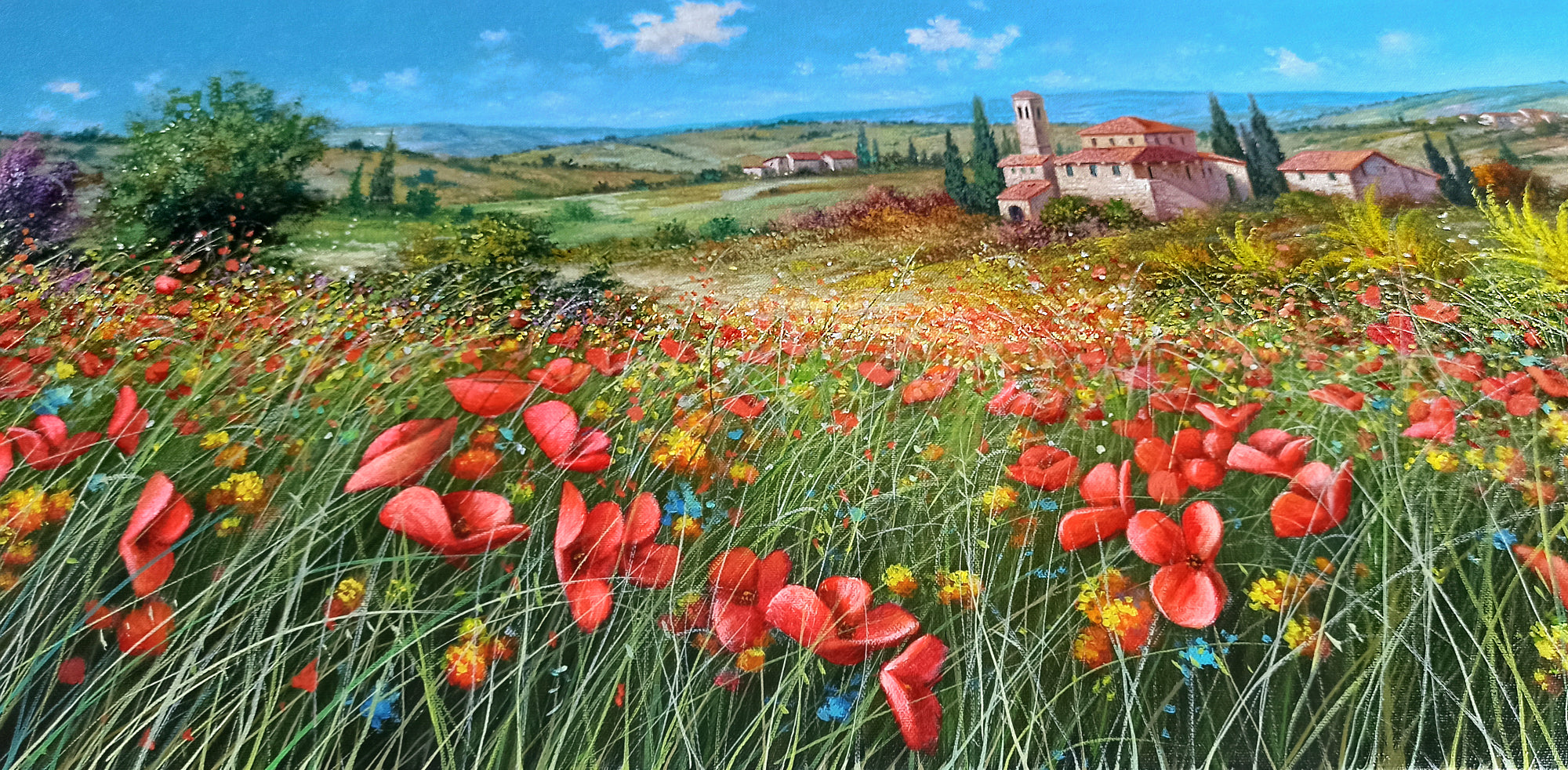 Tuscany painting by Raimondo Pacini painter 