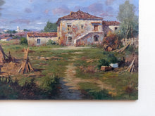 Load image into Gallery viewer, Tuscany painting Claudio Pallini painter &quot;Quiet country farmhouse&quot; artwork oil landscape Italy Toscana
