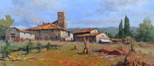 Load image into Gallery viewer, Tuscany painting Claudio Pallini painter &quot;Summer day&quot; artwork oil landscape Italy Toscana
