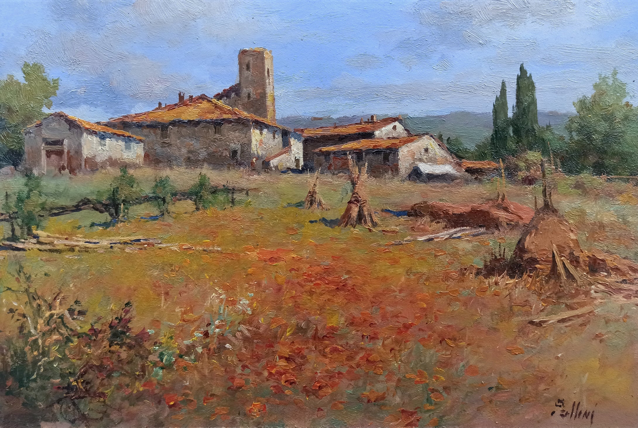 Tuscany painting Claudio Pallini painter 