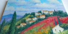 Load image into Gallery viewer, Tuscany painting by Domenico Ronca painter &quot;Blooming hills&quot; oil canvas original Toscana artwork
