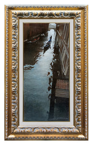 Painting Venice "Under the bridge of Sighs" original Antonio Sgarbossa 1945 certified Venezia