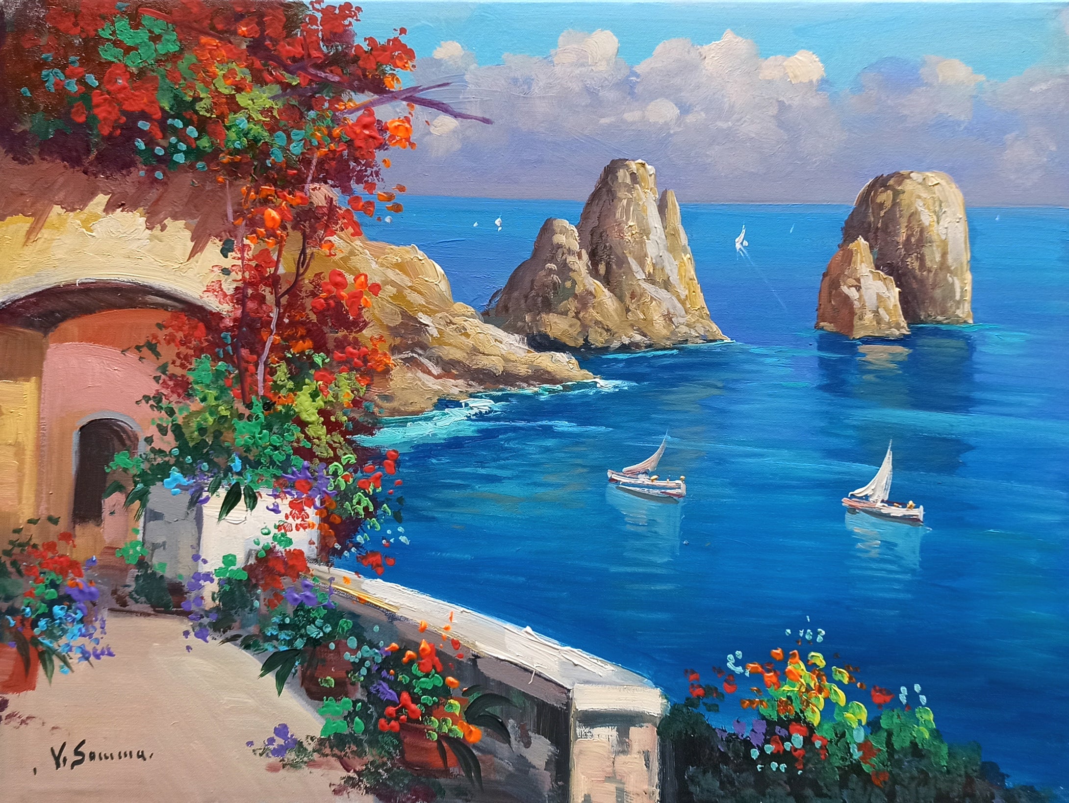 Capri painting by Vincenzo Somma 
