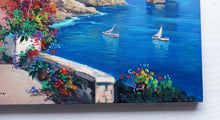 Load image into Gallery viewer, Capri painting by Vincenzo Somma &quot;Seastacks belvedere&quot; original canvas Italian painter
