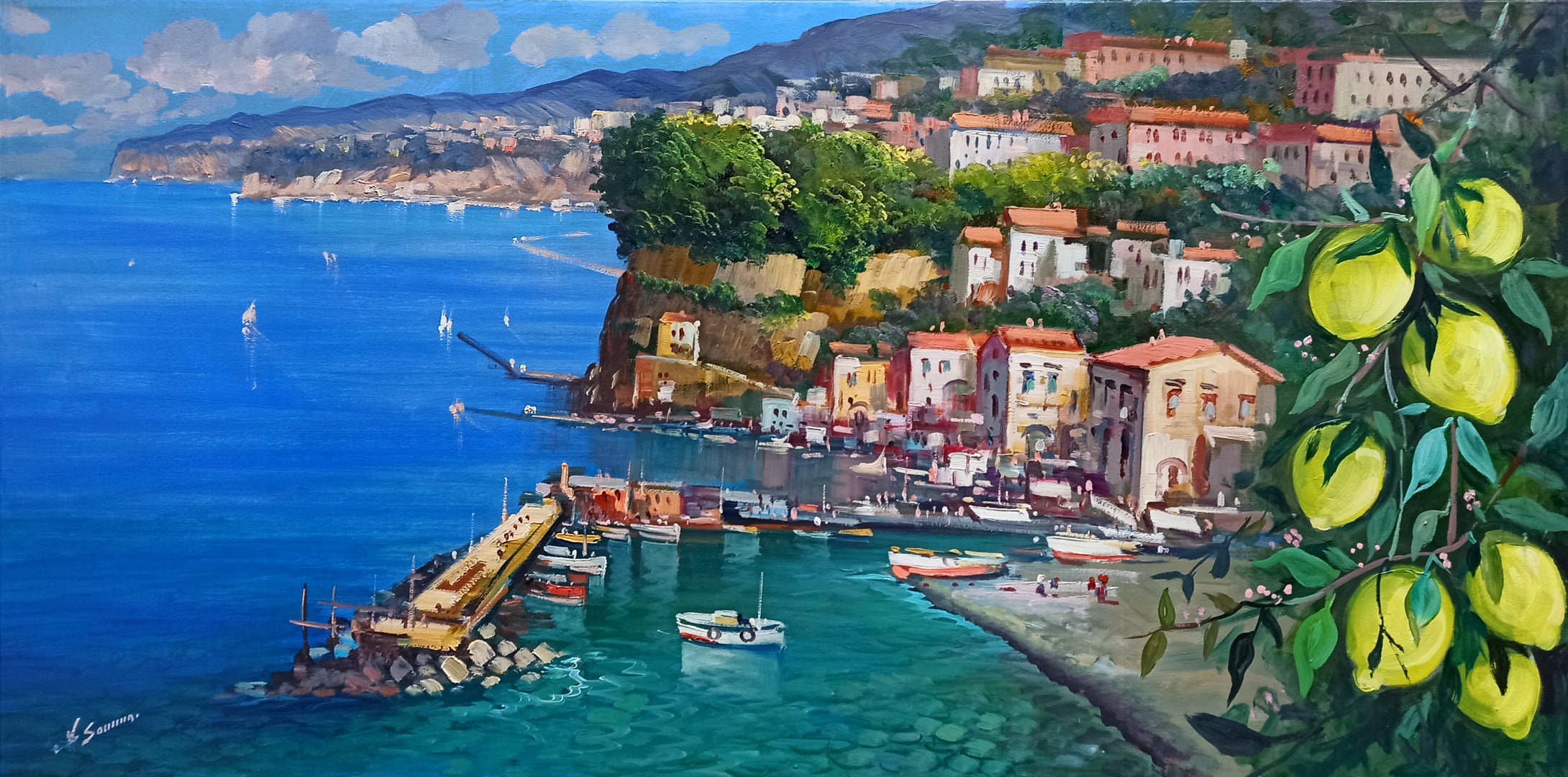 Sorrento painting by Vincenzo Somma painter 