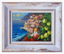 Load image into Gallery viewer, Positano painting by Vincenzo Somma &quot;Nature on the coast&quot; original canvas Italian painter
