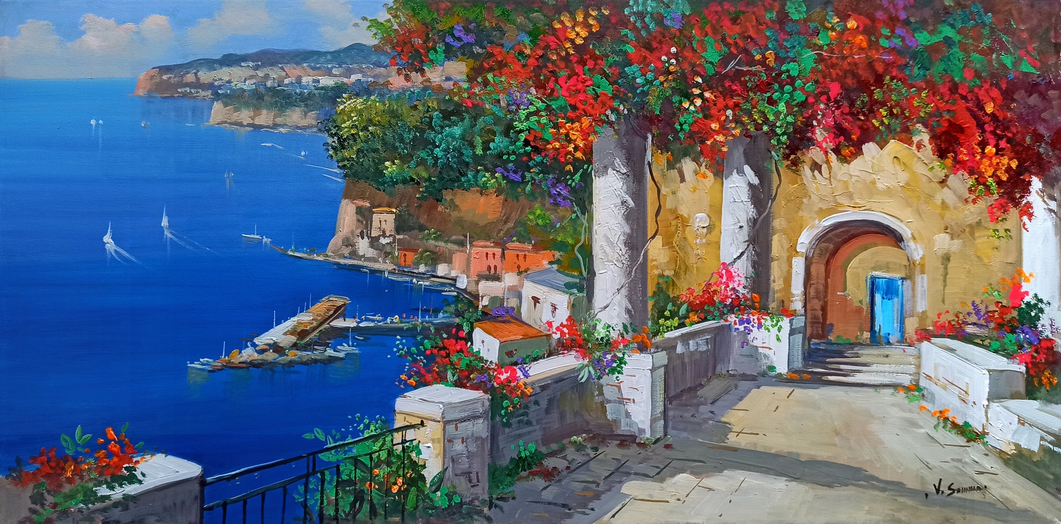 Sorrento painting by Vincenzo Somma painter 