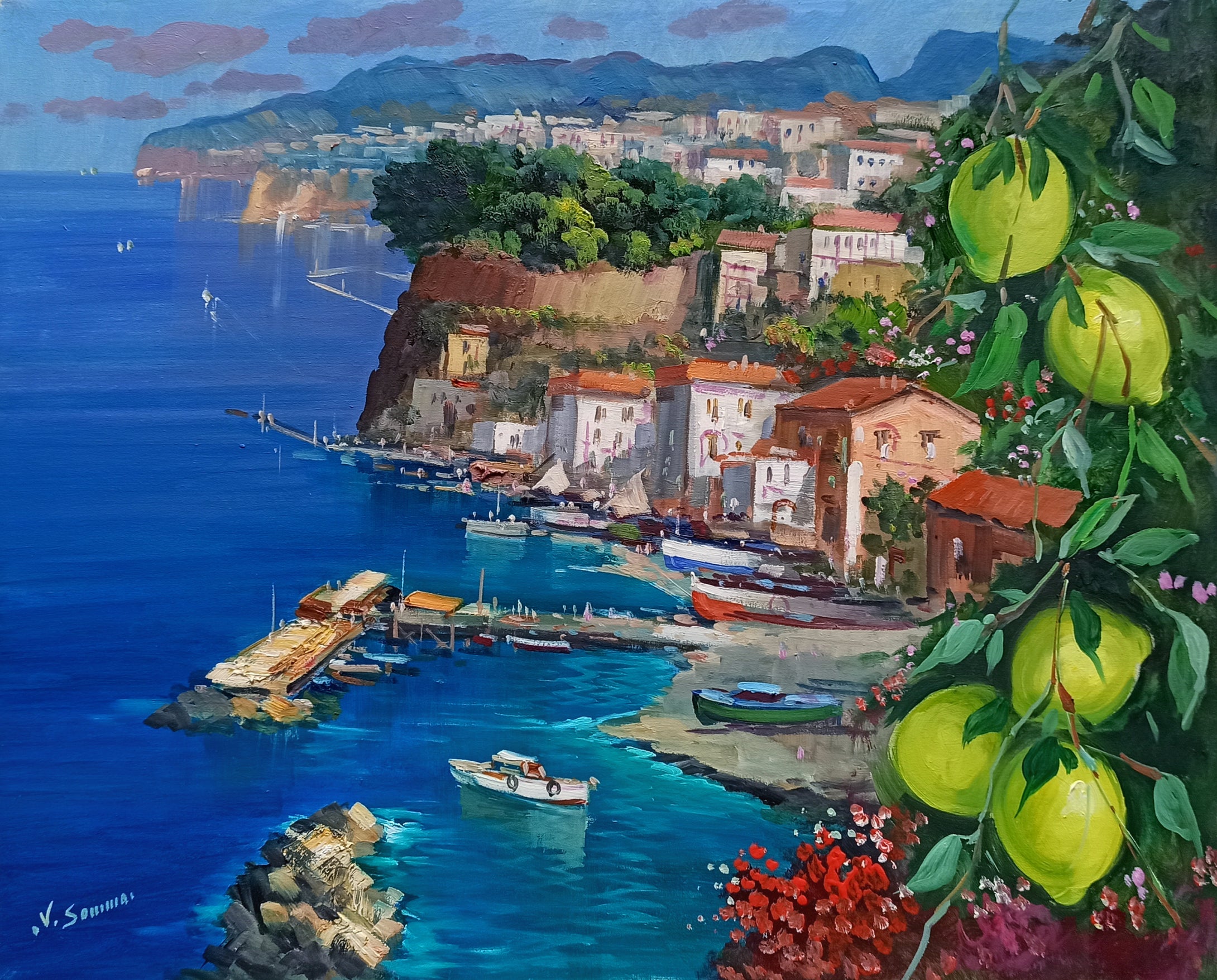 Sorrento painting by Vincenzo Somma 