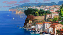 Load image into Gallery viewer, Sorrento painting by Vincenzo Somma &quot;Fruit &amp; Flowers&quot; original canvas Italian painter
