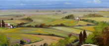 Load image into Gallery viewer, Tuscany painting Andrea Borella painter &quot;Straw in the sun&quot; original landscape artwork Italy

