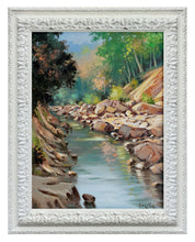 Load image into Gallery viewer, Italian painting Andrea Borella painter &quot;The stream&quot; landscape original oil artwork Italy
