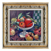 Load image into Gallery viewer, Still life painting by Riccardo Chirici&quot; Pomegranates&quot; realistic oil Italian original
