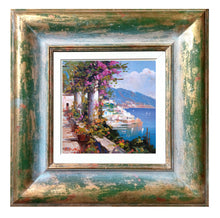 Load image into Gallery viewer, Amalfi painting &quot;Flowery terrace&quot; Italian original canvas artwork painter De Meglio Italy
