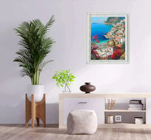 Load image into Gallery viewer, Positano painting Gianni Di Guida painter &quot;Flowery coast&quot;  landscape canvas original Italy
