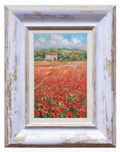 Load image into Gallery viewer, Tuscany painting Domenico Ronca painter &quot;Poppies field landscape&quot; Italian oil canvas original Italy
