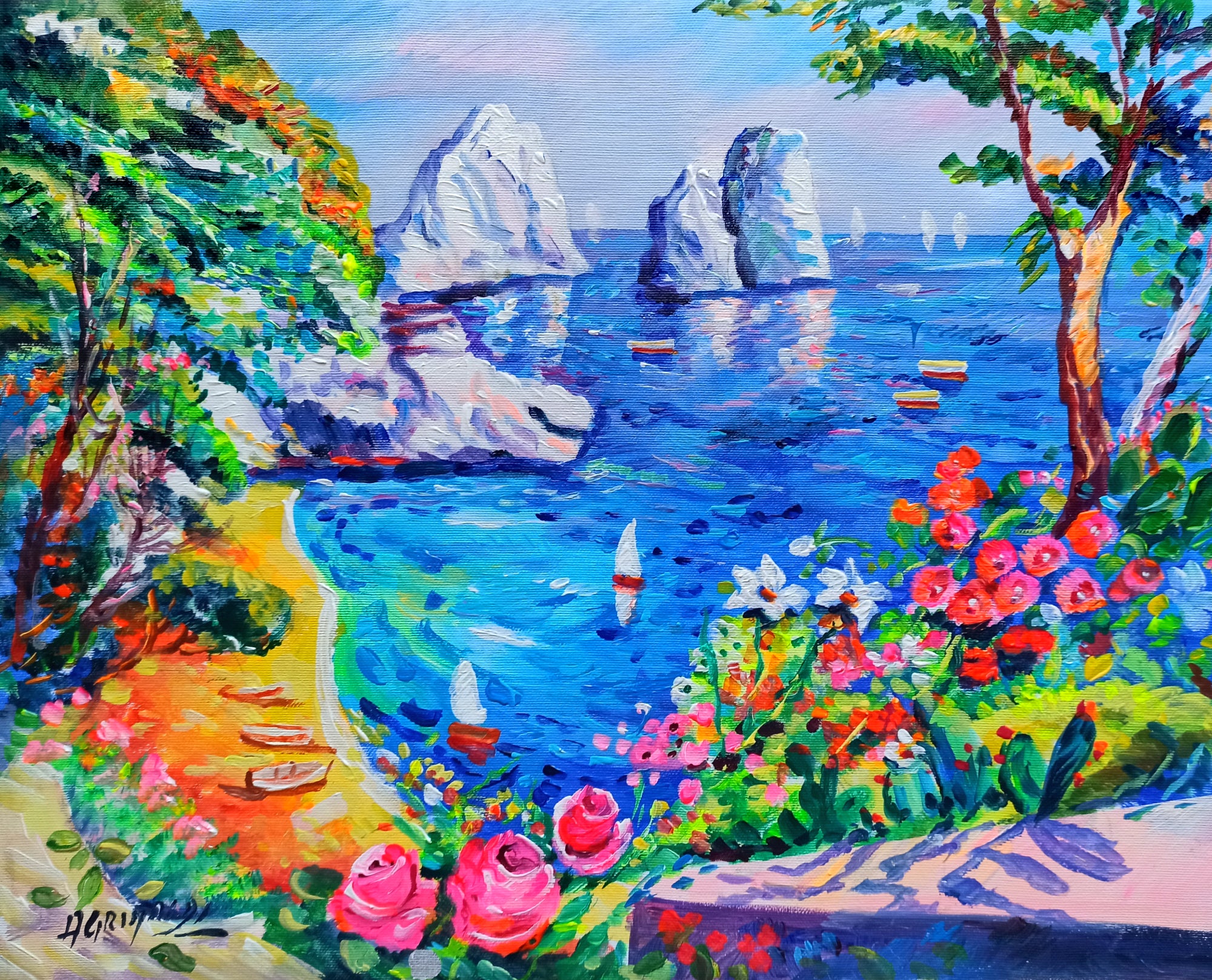 Capri painting Alfredo Grimaldi painter 