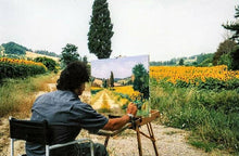Load image into Gallery viewer, Italian Tuscany painting walking in the countryside original oil Master painter Andrea Borella artwork Italy landscape home decor
