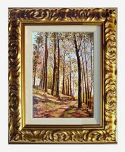 Load image into Gallery viewer, Old vintage painting Italian painter C.Stoduti 1892/1977 &quot;Woods alley 13x18 cm&quot; original artwork  home decor Italy home dcoor
