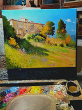 Load image into Gallery viewer, Painting Tuscany landscape &quot;Old country house&quot; original artwork Andrea Borella Master painter Italian charm design wall home decor
