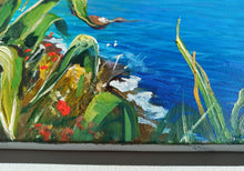 Load image into Gallery viewer, Painting Capri sea stacks seascape marina original oil on canvas artwork painter V.Somma southern Italy Amalfitan seaside coast
