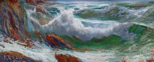 Load image into Gallery viewer, Sea swell painting n*1 series &quot;Sea storms&quot; oil canvas 19.5x27.5 inches painter Bruno Di Giulio 1943 Italian wall home decor charms
