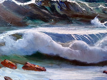 Load image into Gallery viewer, Sea swell painting n*5 series &quot;Sea storms&quot; oil canvas 27.5x39.3 inches painter Bruno Di Giulio 1943 Italian wall home decor charms

