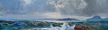 Load image into Gallery viewer, Sea swell painting n*3 series &quot;Sea storms&quot; oil canvas 23.6x47.2 inches painter Bruno Di Giulio 1943 Italian wall home decor charms
