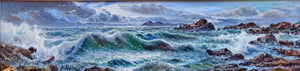 Painting n*2 "The sea storms of Rossella Baldino 1973" original oil certified Italian home decor gift idea