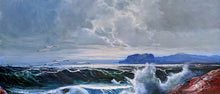 Load image into Gallery viewer, Sea swell painting n*5 series &quot;Sea storms&quot; oil canvas 27.5x39.3 inches painter Bruno Di Giulio 1943 Italian wall home decor charms
