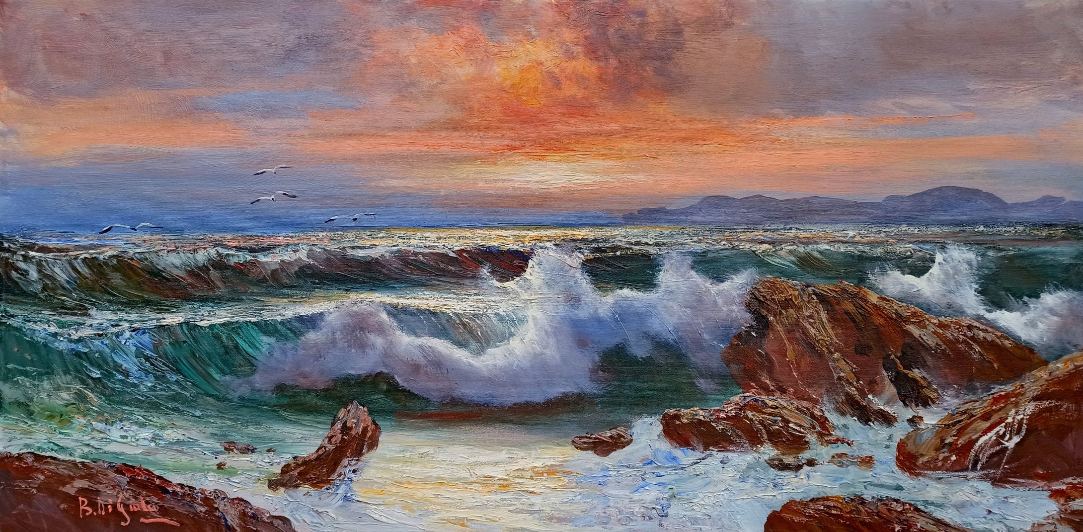 Sea swell painting n*4 series 