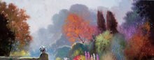 Load image into Gallery viewer, Italian Painting gardens &amp; villas series &quot;Flowered garden&quot; original artwork Andrea Borella Master painter Italian charm wall home decor
