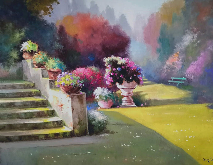 Italian Painting gardens & villas series 