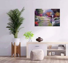Load image into Gallery viewer, Italian Painting gardens &amp; villas series &quot;Garden path&quot; original artwork Andrea Borella Master painter Italian charm wall home decor
