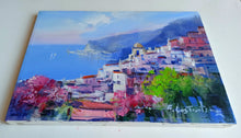 Load image into Gallery viewer, Amalfitan Coast Fabio Costantino &quot;Abstract landscape&quot; original canvas Fabio Costantino Italian painter
